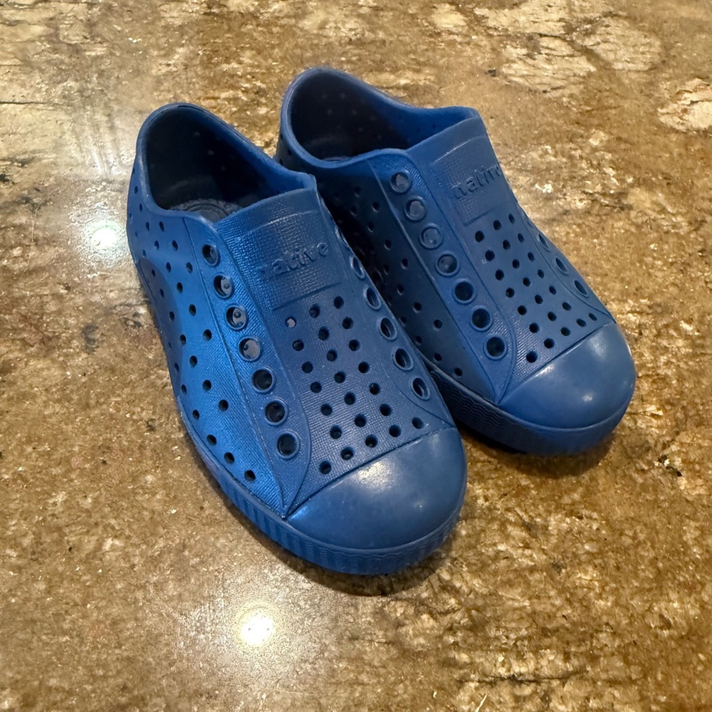 Native Perforated Navy Slip-Ons